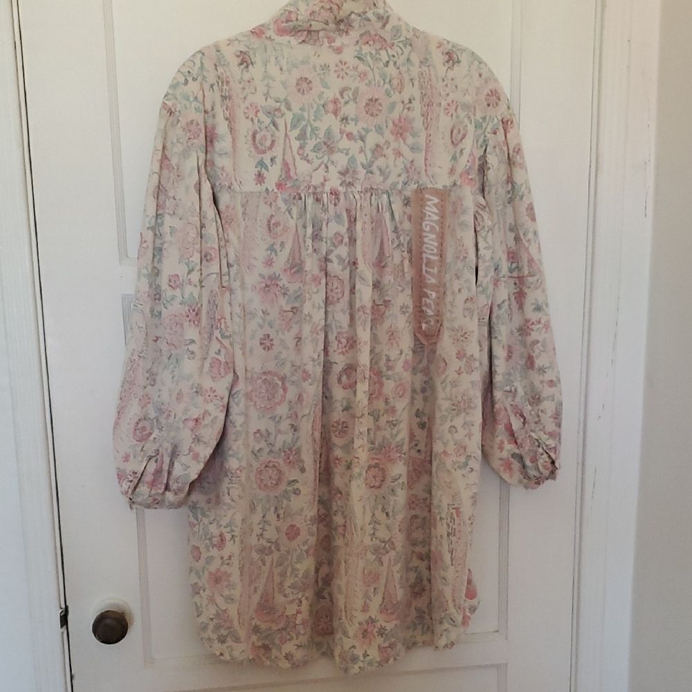 Magnolia Pearl Cotton Tora Shirt/ Dress Pastel Floral One Size - Picture 5 of 13